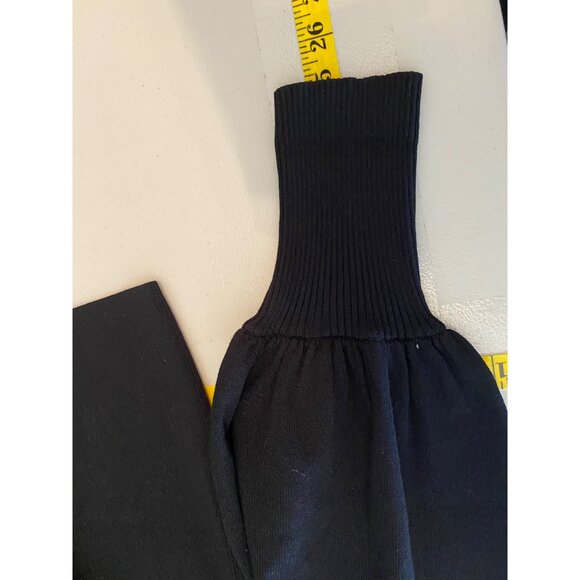 Worthington Womens Embroidered Black Sweater Bishop Sleeve Large - Picture 10 of 10